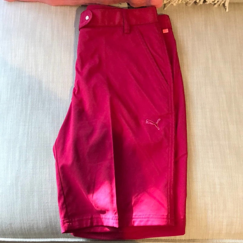 NWT pink Puma golf Bermuda shorts size 6